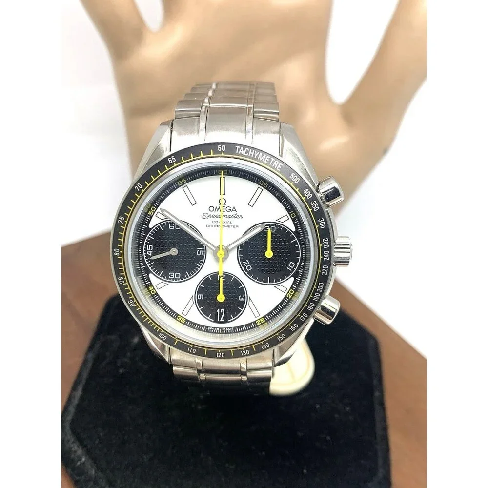 Omega Speedmaster Racing Men's Watch Swiss Automatic Chronograph White Dial 40mm